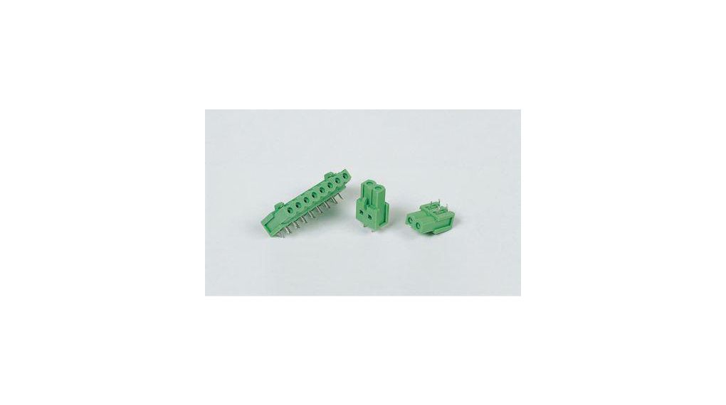 5.08mm Pitch 5 Way Right Angle Pluggable Terminal Block, Inverted Header, Through Hole, Solder